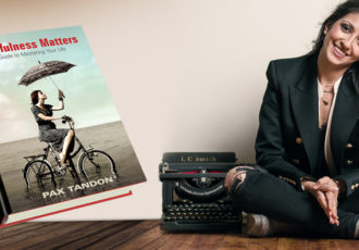 Author, Pax Tandon, and her book "Mindfulness Matters"